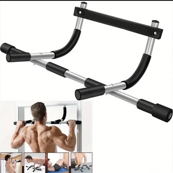 Pull Up grip Bar hanging Door frame 350 lb Capacity Sturdy Construction Home Gym - Picture 5 of 9